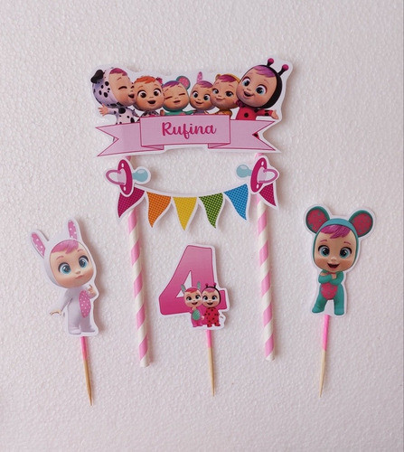 Lala Personalized Cry Babies Cake Topper - Main Image