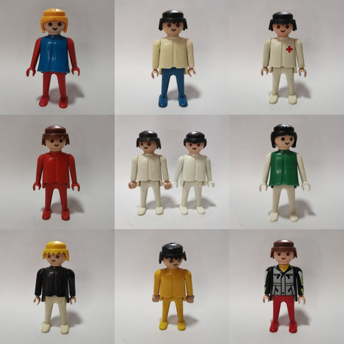 Playmobil X 10 Vintage Figures Male Female