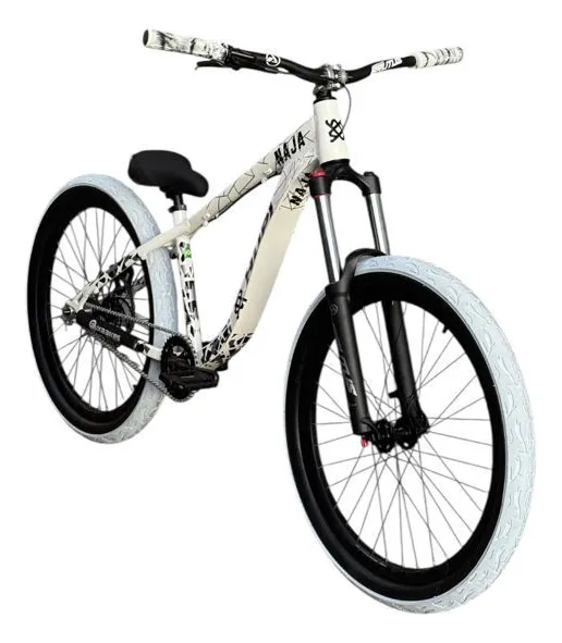 Hupi Naja 26” Bike – White/Black Pro Wheelie Stunt Bicycle