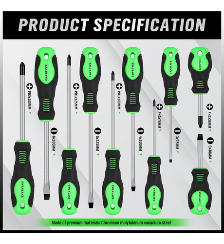 Swanlake 11-Piece Magnetic Screwdriver Set