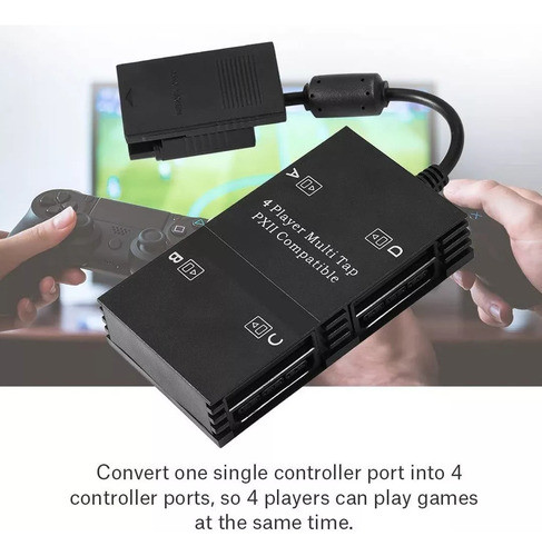 Seisa Multitap for PS2 Joystick Adapter 4 Players 4 Memory