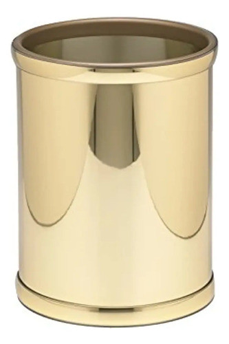 Kraftware Polished Vinyl and Mylar Round Wastebasket