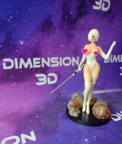 Dimension 3D Sexy 2B V3 Figure from Nier Automata - 3D Printed Dimension 3D Sexy 2B V3 Figure from Nier Automata - 3D Printed