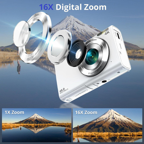 Anteam 4K Digital Vlogging Camera 48MP Zoom 16X with 32GB Card