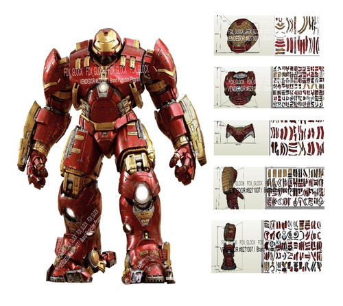 Armor Casco Iron Man Papercraft Pdf Hulkbuster Life-Size