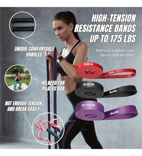 Sboddy Push-Up Board for Men and Women with Resistance Bands