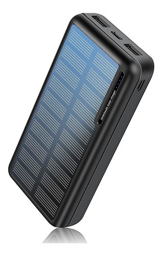 Minrise Power Bank Solar 30000 mAh with 2 USB Outputs and USB-C