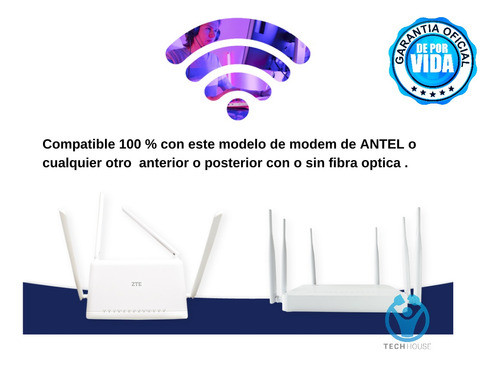 Tech House WiFi Repeater Triple Antenna Signal Amplifier