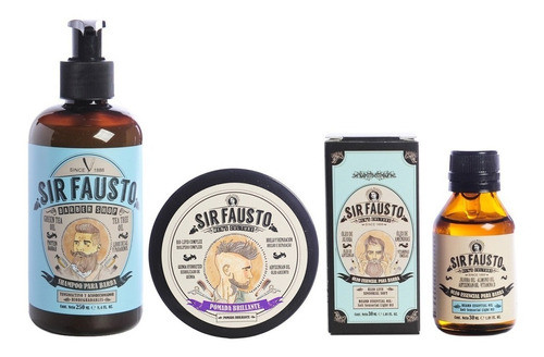 Sir Fausto Men's Kit: Shampoo, Hair Wax Beard Oil