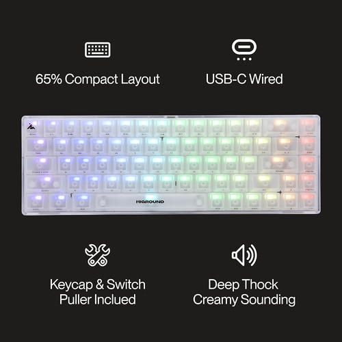 Higround Crystal Opal Basecamp 65% Mechanical Gaming Keyboard