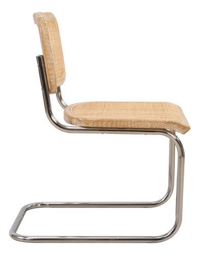 Divino Natural/Beige Rattan and Wood Bauhaus Chair