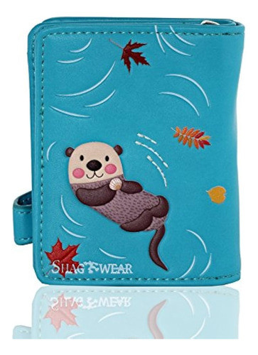 Portefeuille compagnon papillon turquoise Shagwear - Strass & relief Portefeuille compagnon papillon turquoise Shagwear - Strass & relief