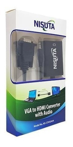 Nisuta VGA to HDMI Full HD 1080p Converter Adapter