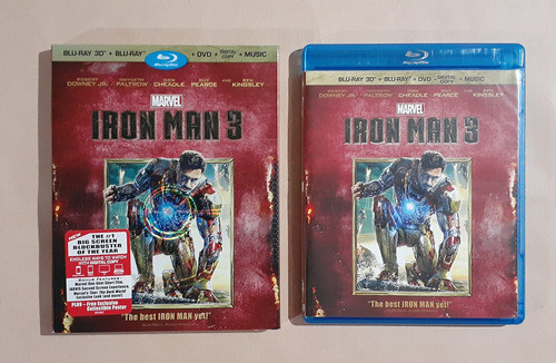 Blu-Ray Iron Man Trilogía -imp 7 Disc Blu-ray 3D + 2D + DVD Original