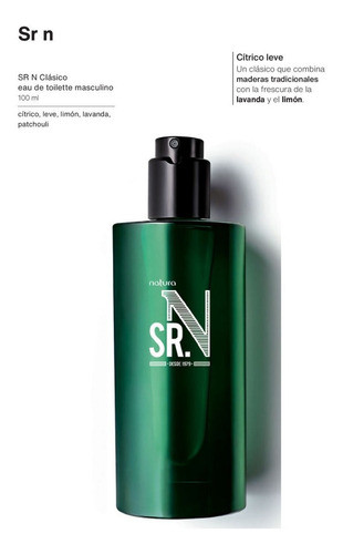 natura SR.N 男性用香水 100ml Natura Perfume Sr N Clásico 100ml