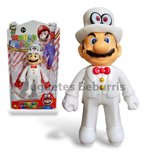 Super Mario Bros White Tuxedo and Top Hat Figure - Main Image