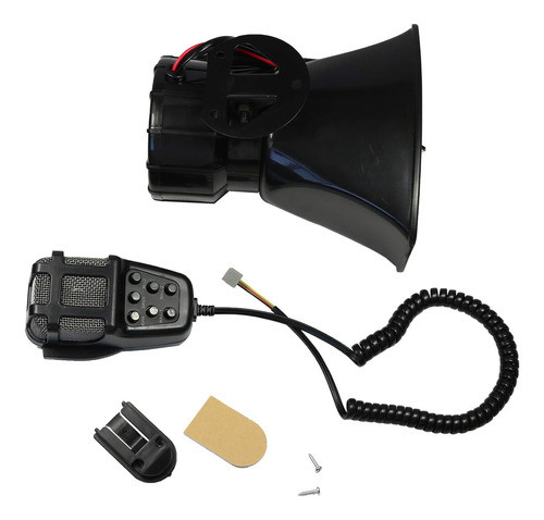 Bocina De Coche Con 7 Tonos Y Micrófono PA - Para Encendedor De Cigarrillos 12V, Sirena, Alarma, Ideal Para Coches, Barcos, Camiones