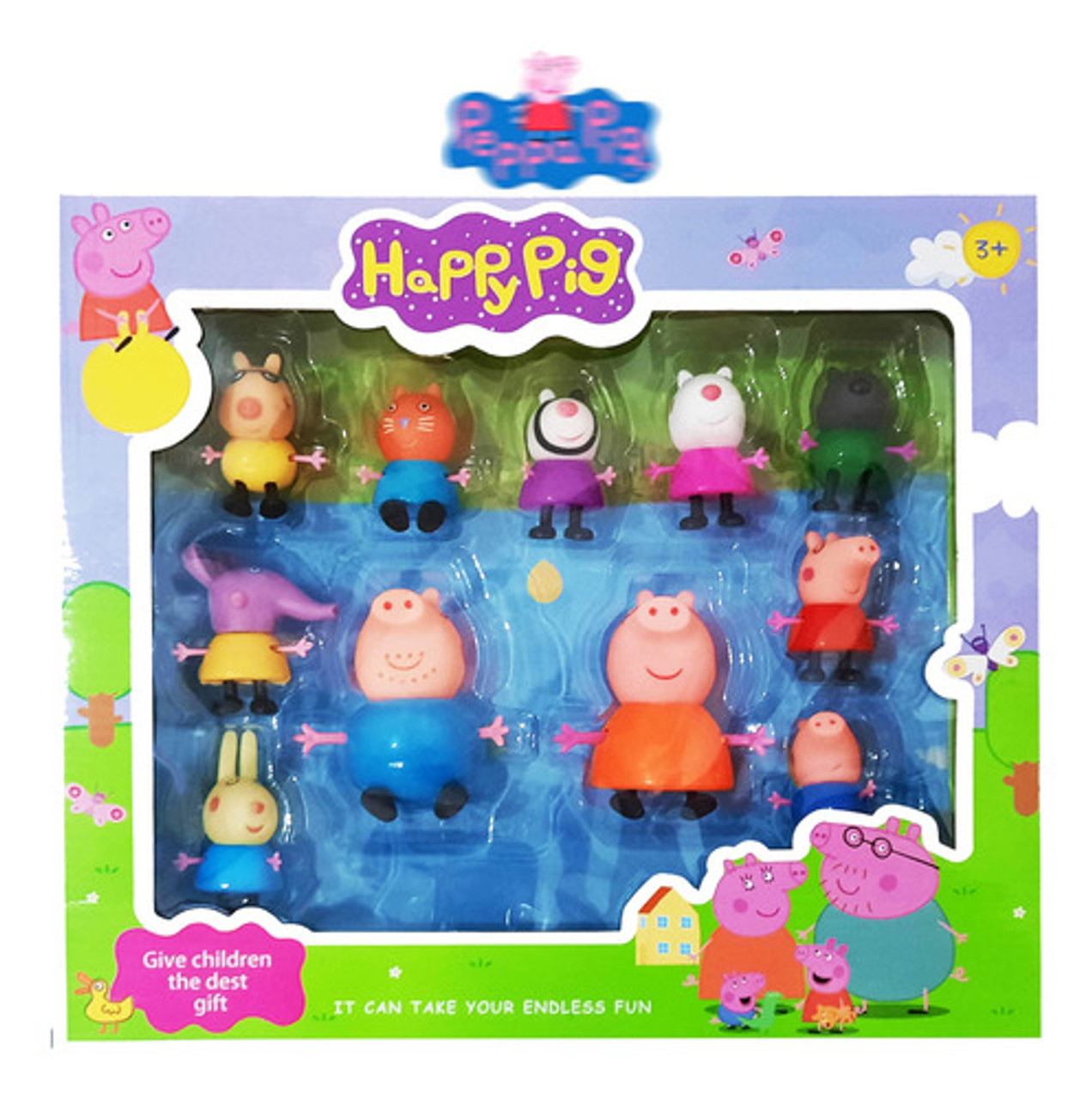 Peppa Pig Set 11 Articulated Family and Friends Figures with Box