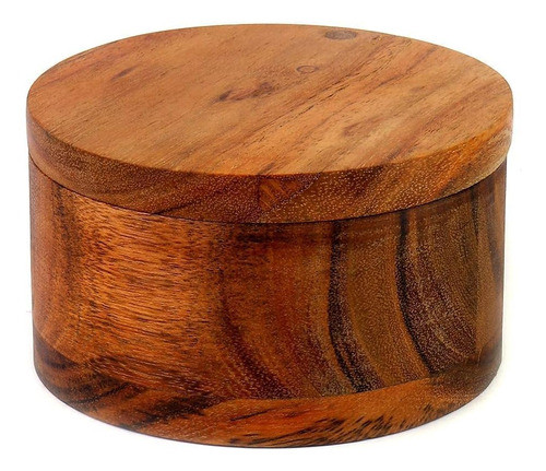 Kaizen Casa Acacia Box for Salt or Spices with Rotating Lid