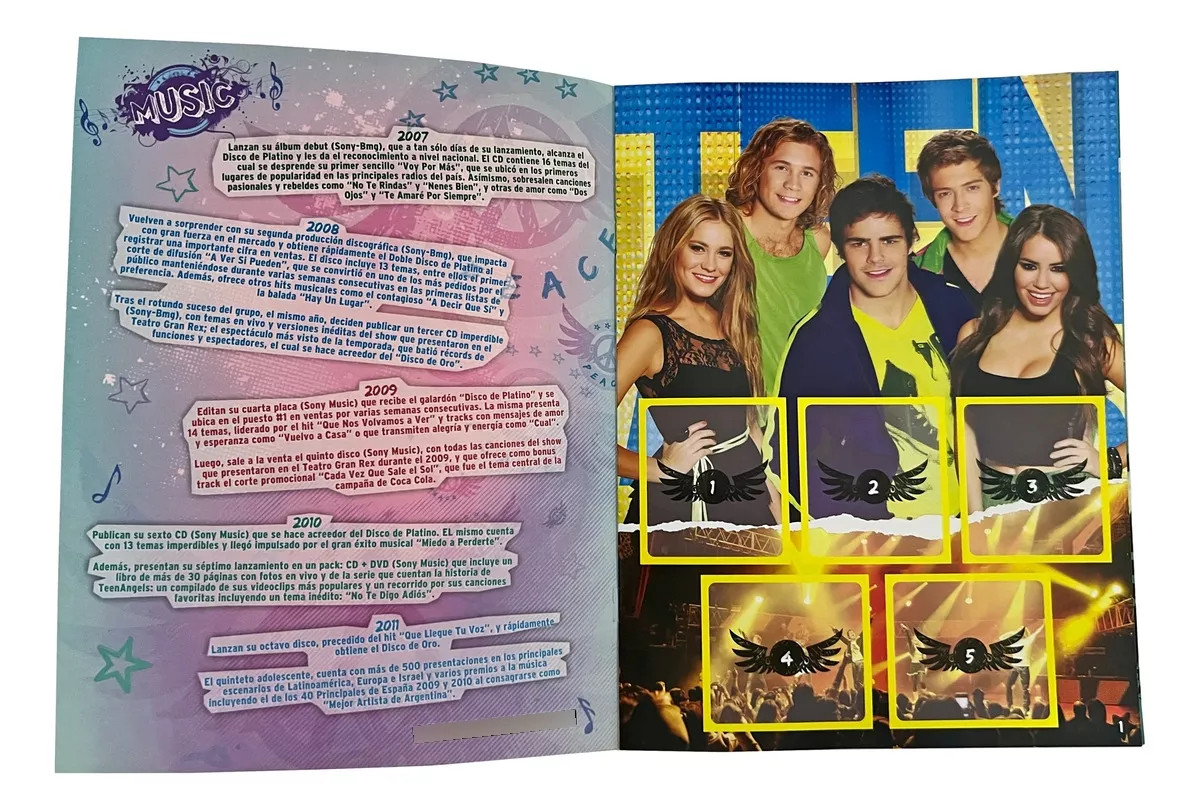 Teen Angels Album + 200 Sticker Packs by Cris Morena – Complete