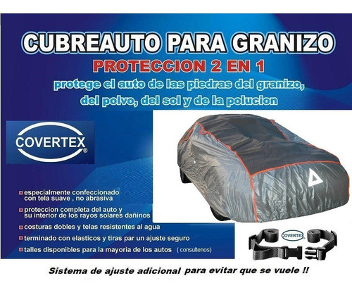 Covertex Funda Antigranizo Cubre Auto Granizo 4mm Ajuste, Bolso Large
