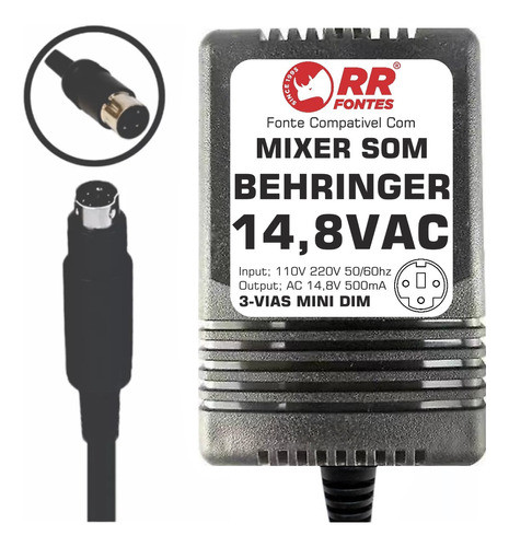 RRfontes 14.8V Adapter for Behringer Xenyx Mixer 1002FX 1202FX