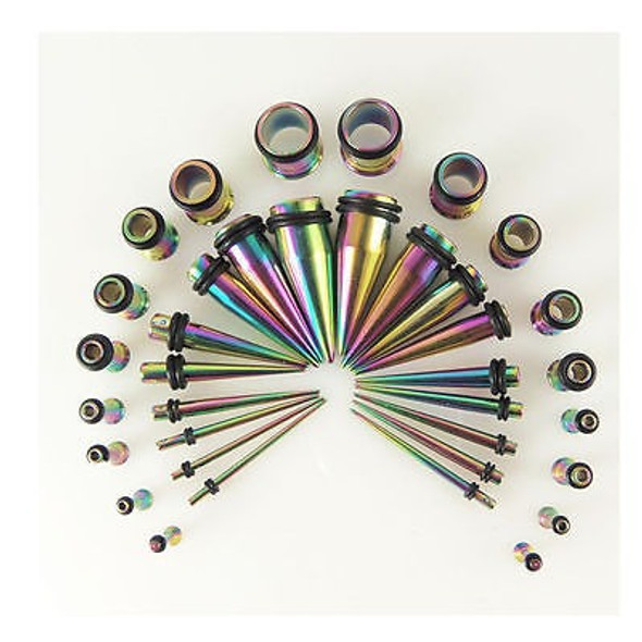 36pcs Oído Único Calibres Set 14g - 00g Acrílico Cirios Y Ta 0