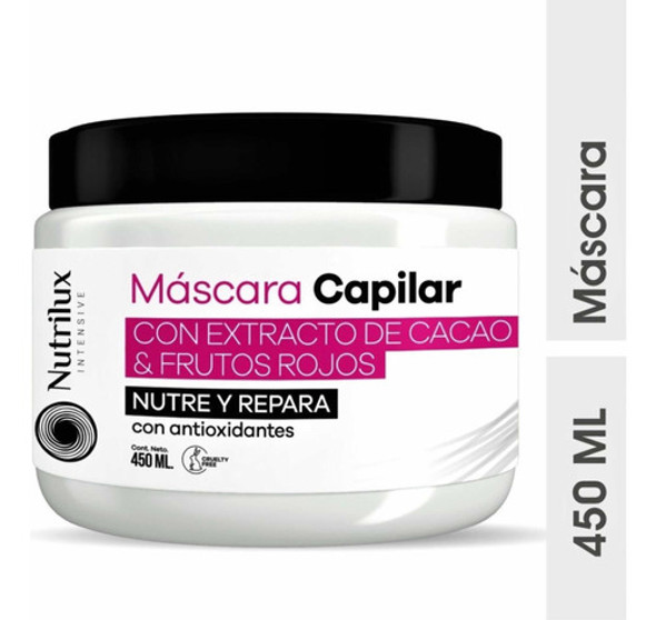 Mascara Capilar 425gr Extracto De Cacao Nutrilux Nutricion 0 Mascara Capilar 425gr Extracto De Cacao Nutrilux Nutricion 0