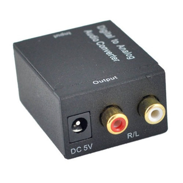 Tv Óptica Coaxial Digital A Rca L / R Convertidor De Audio A 0
