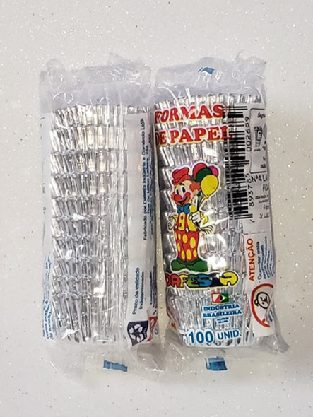 200 Forminhas Papel Laminadas Prata Numero 4 Doce Brigadeiro 1 200 Forminhas Papel Laminadas Prata Numero 4 Doce Brigadeiro 1