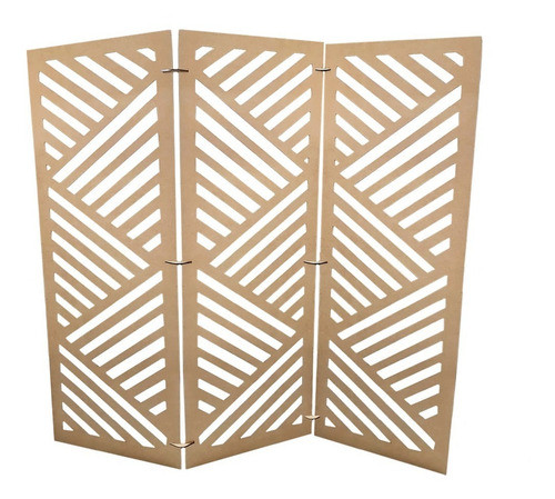 Biombo Separdor De 3 Panel Decorativo - En Mdf 100% Diseño 0