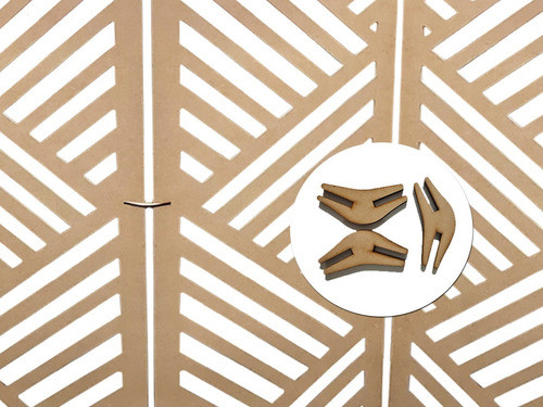 Biombo Separdor De 3 Panel Decorativo - En Mdf 100% Diseño 1