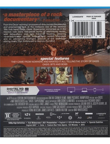 Blu-ray Oasis Supersonic 1