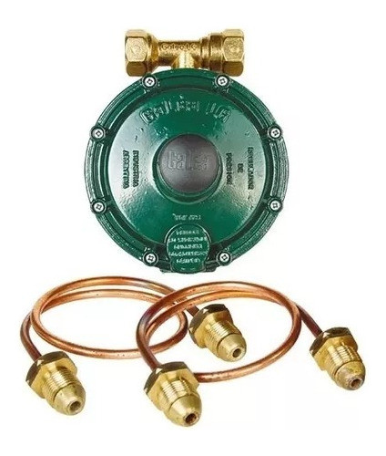 Regulador Galea Gas Envasado P- 45 Kg C/ Valv Y 2 Flexibles 0