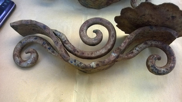 Antiguos Candelabros En Hierro Forjados Soldados Ver Leer 1