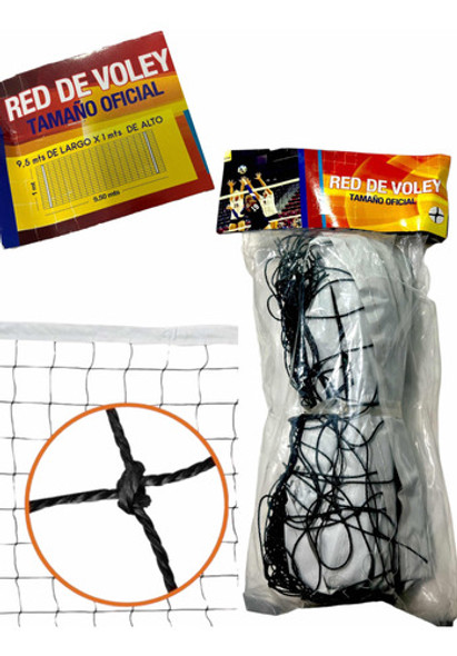 Red De Voley 9,5 Mts Reglamentaria Con Soga Voleibol Blanca 0
