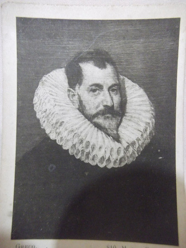 B. Antigo - Cartão Postal Espanhol Retrato De Homem - Greco 0
