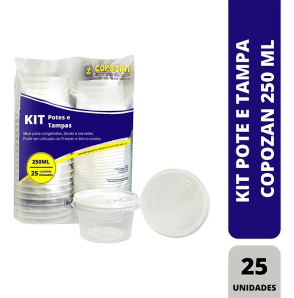 25u Pote Descartável Redondo Freezer E Microondas 250ml 1pct 0 25u Pote Descartável Redondo Freezer E Microondas 250ml 1pct 0