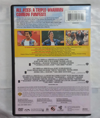 Dvd Ace Ventura - 3-film Collection - Dvd Importado 1