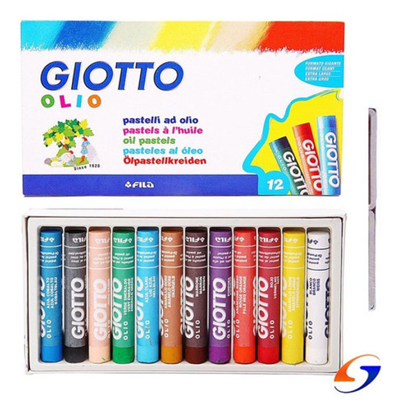 Oleo Pastel Giotto 12 Colores Serviciopapelero 0