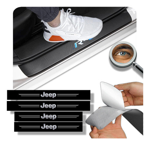 Cubre Zocalos Compass Jeep Cuerina Carbon Tuningchrome 0