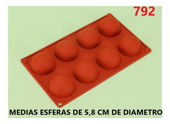 # Molde De Silicona - Medias Esferas   (792) 1