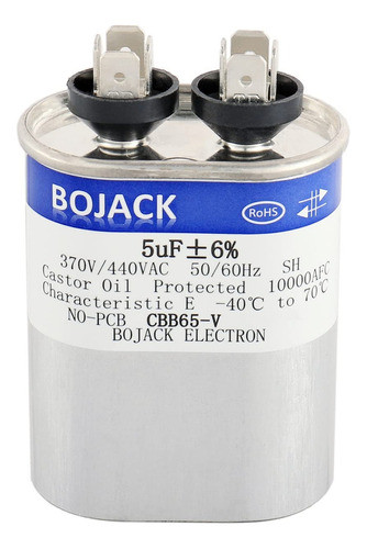 Bojack 5 Uf ±6% 5 Mfd 370v/440v Cbb65 Condensador De Arranqu 0