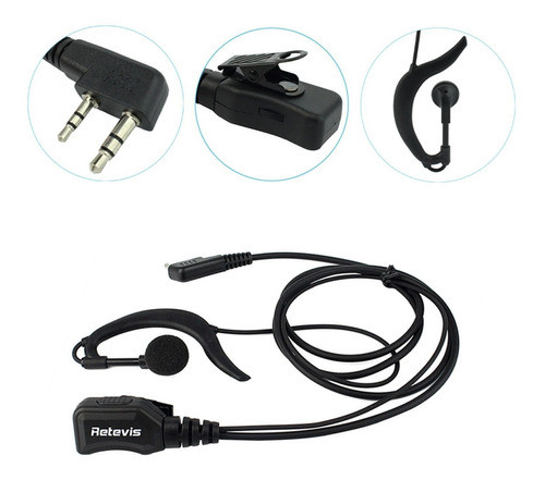 10pcs Tyt Retevis R-111 Gtype Ptt Auricular Auricular Forret 1