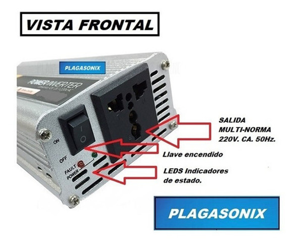 Inversor Conversor Power Inverter 500w 12v Cc A 220v Ca 1