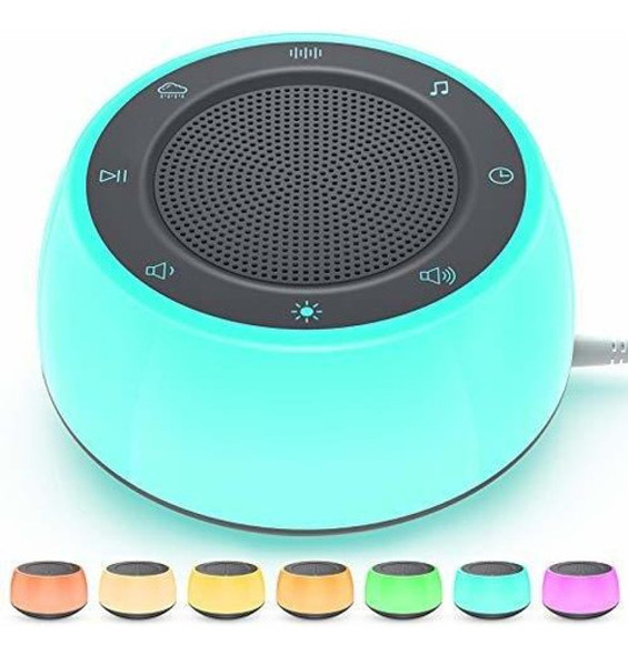 Maquina De Ruido Blanco Jack & Rose Para Dormir Con Luz 0