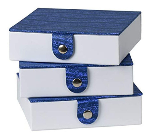 Caja De Regalo Azul Hammont Con Cierre A Presion (paquete D 0