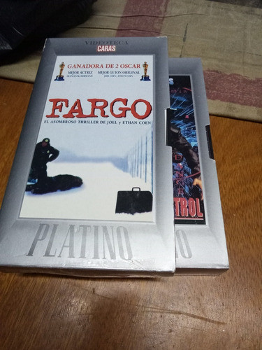 Dos Películas Vhs Fargo Y Fuera De Control, Caras Platino. 0