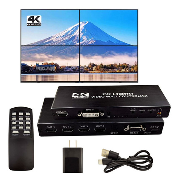 Video Wall Controlador 2x2 4k Hdmi 0