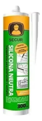 Silicona Neutra Transparente 300ml 24 Unidades Secur -sc- 1